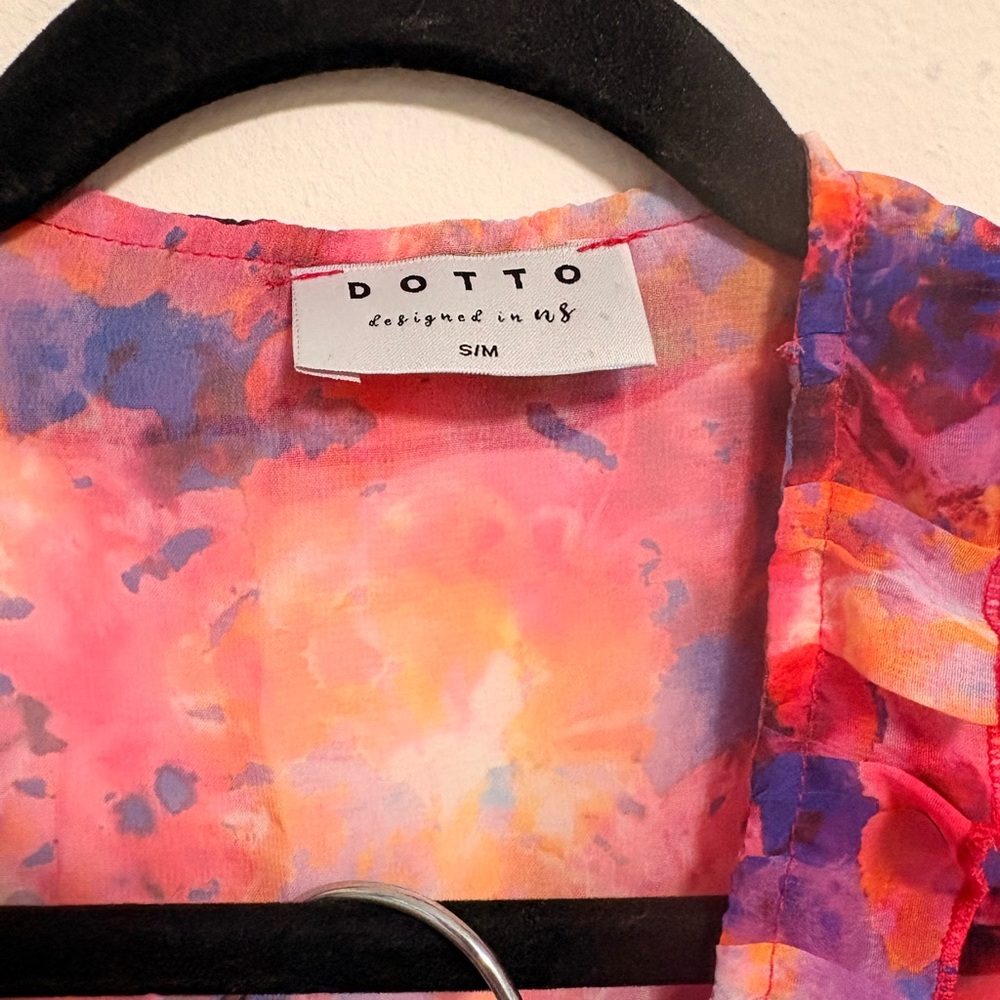 Arcobaleno Tie Dye Resort Set Pink Orange Beach Vacation 2 Piece SZ S/M Luxury - Picture 6 of 8